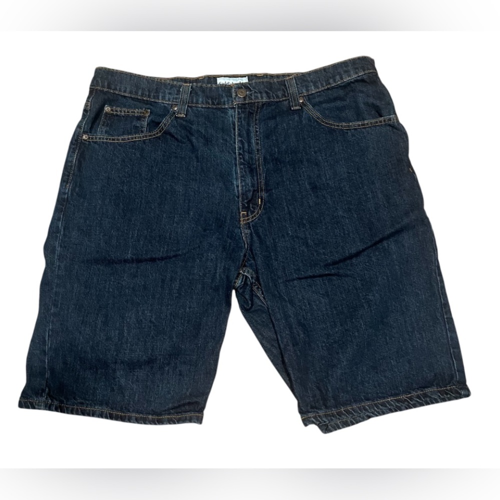 Saddlebred 38W Dark Blue Jean Shorts 10 inch Inseam Cotton Blend Durable